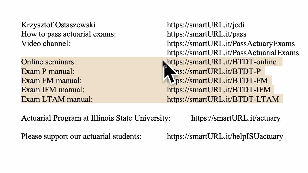 Exam LTAM exercise for April 12, 2022