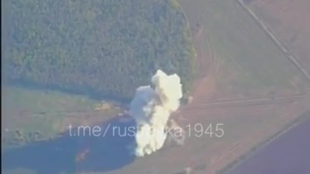 Russian airstrike on Ukrainian BM-27 MRLS