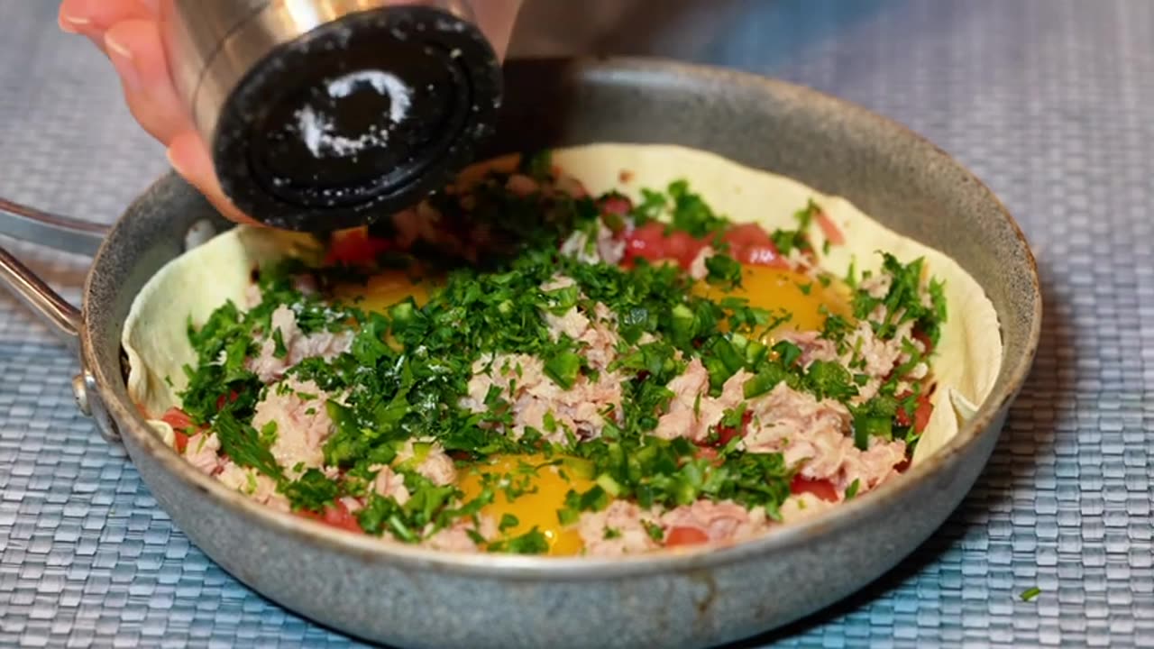 Tuna and eggs 🍣 the fastest and best recipe, ✅mediterranean breakfast