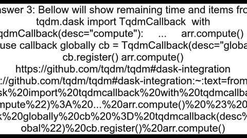 How to see progress of Dask compute task