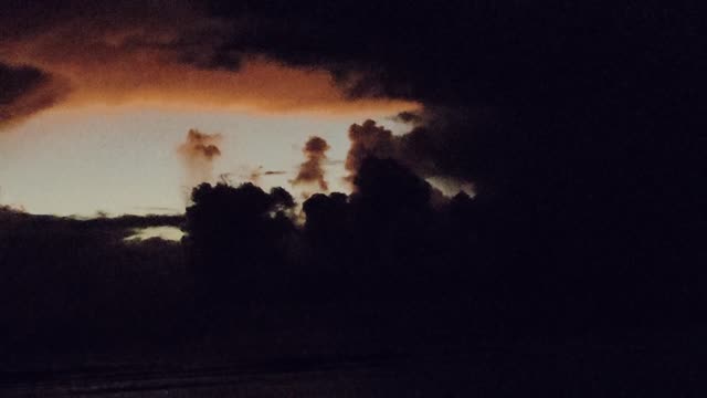 amazing view on beach after sunset