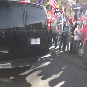 Trump Motorcade drives through Trump DC Rally!
