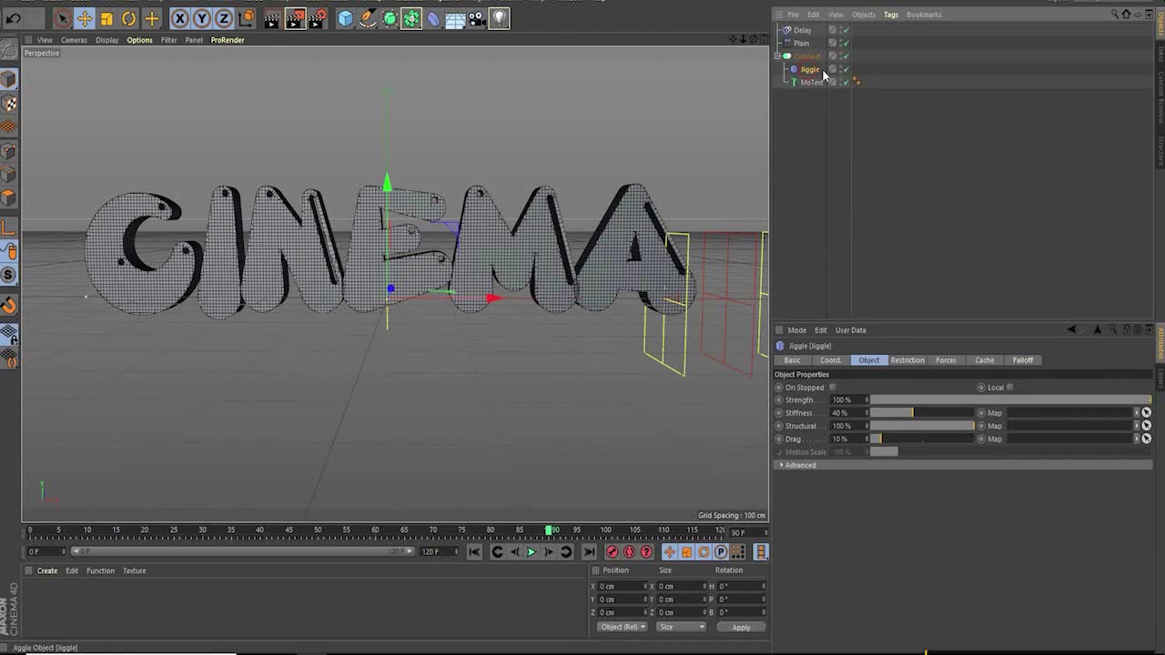 Cool effect C4D tutorial: how to make a title text LOGO animation effect