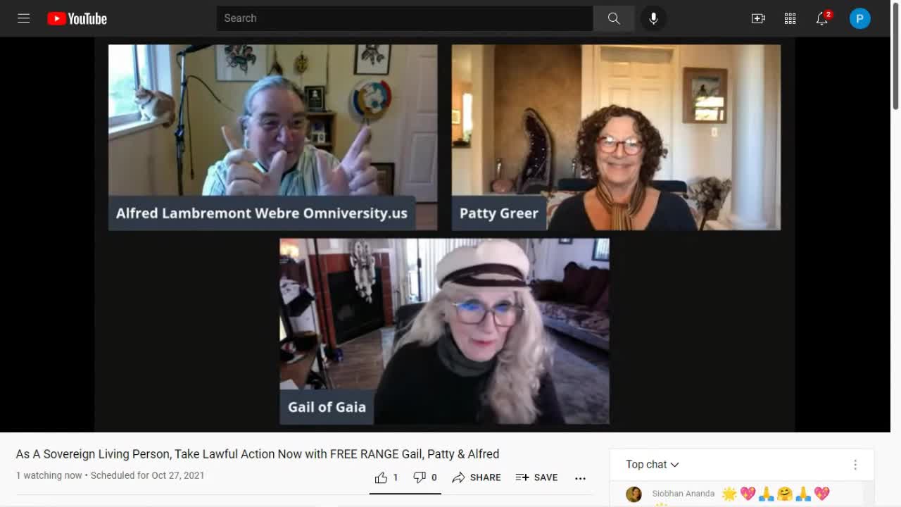 Alfred Weber, Patti Greer and Gail of Gaia