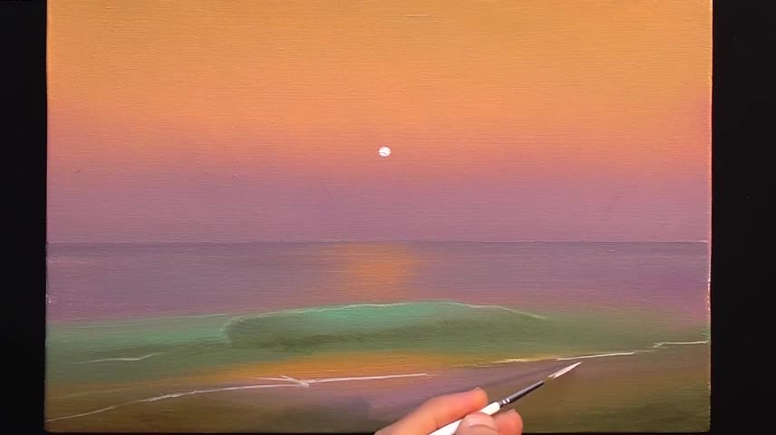 The Teaching Of Paint Painting At Sunset