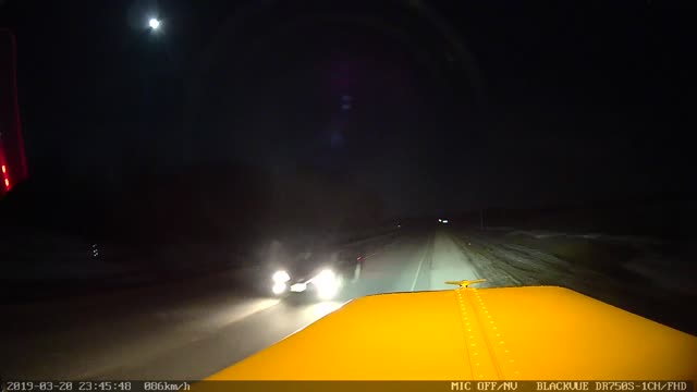 Car Drives Straight Toward Tractor Trailer