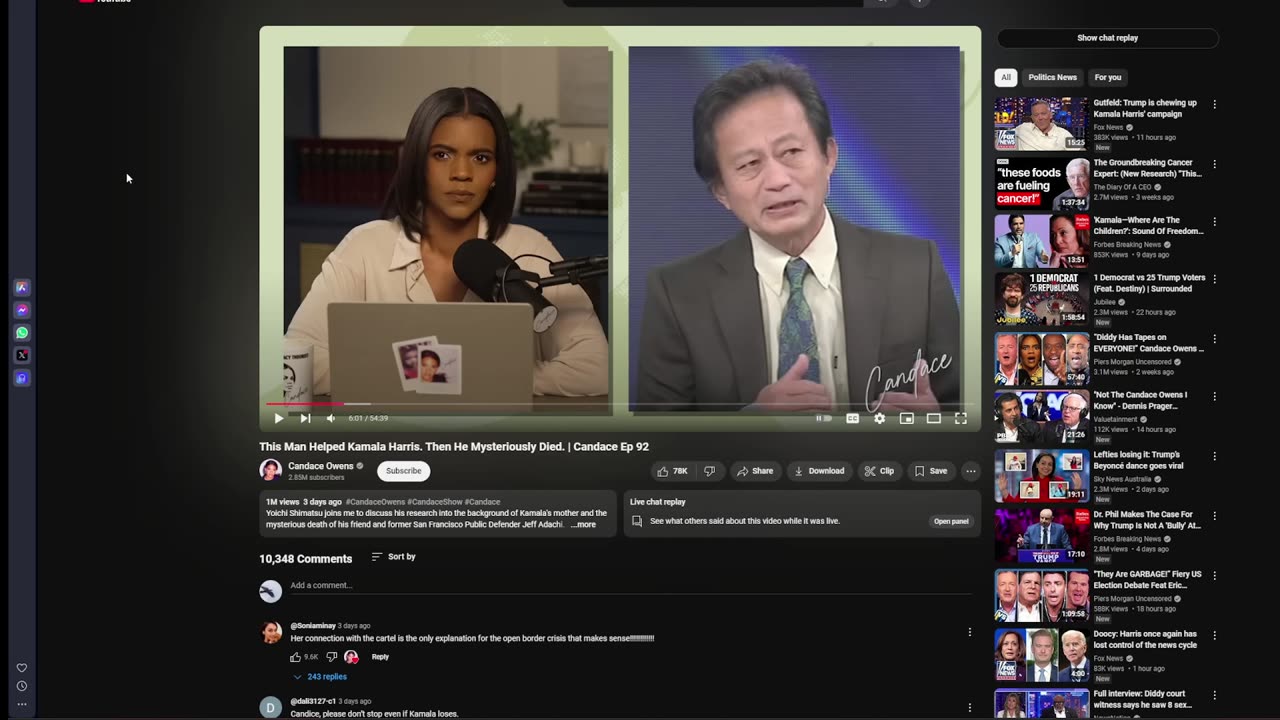 Candice Owens says Kamala Harris might have been involved in MK-ULTRA!