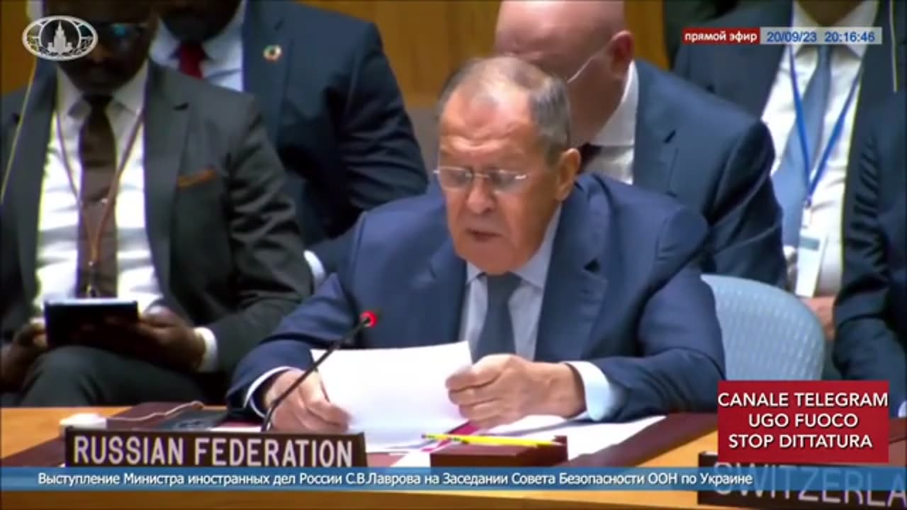 🔴💣LAVROV ALL'ONU "KIEV DITTATURA NAZISTA E RAZZISTA SOSTENUTA DALL'OCCIDENTE" (IN ITALIANO)