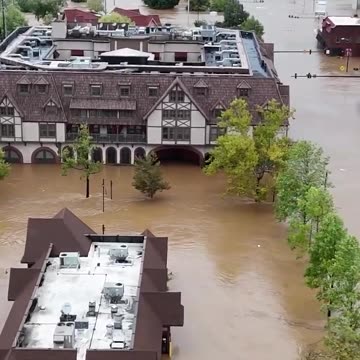 Historic flooding in Asheville, North Carolina's Biltmore Village