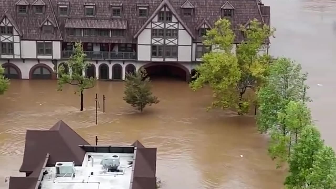 Historic flooding in Asheville, North Carolina's Biltmore Village