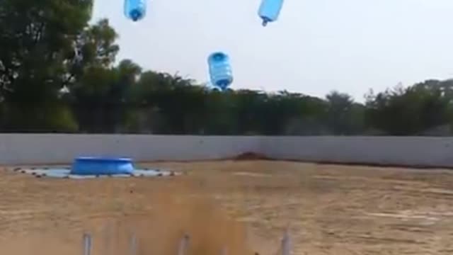 blown the bottle into the air without the help of any fuel
