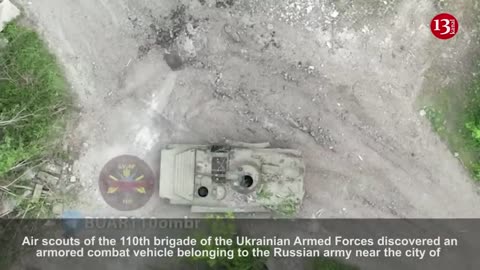 Projectile fired from a drone sets Russian armored vehicles with ammunition inside in fire