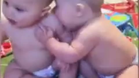Funny adorable baby laugh video