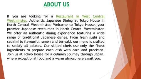 If you are looking for a Restaurant in West Central Westminster