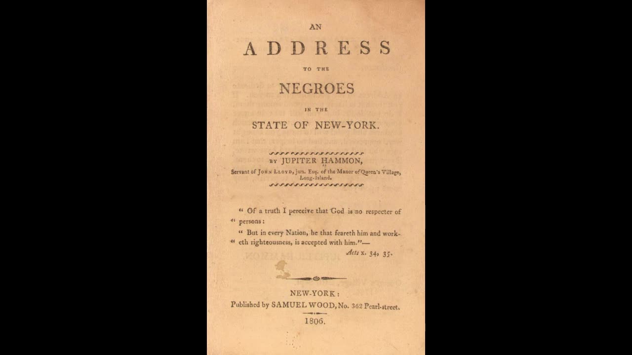 An Address to the Negroes of the State of New York 1806 - 07/19/23