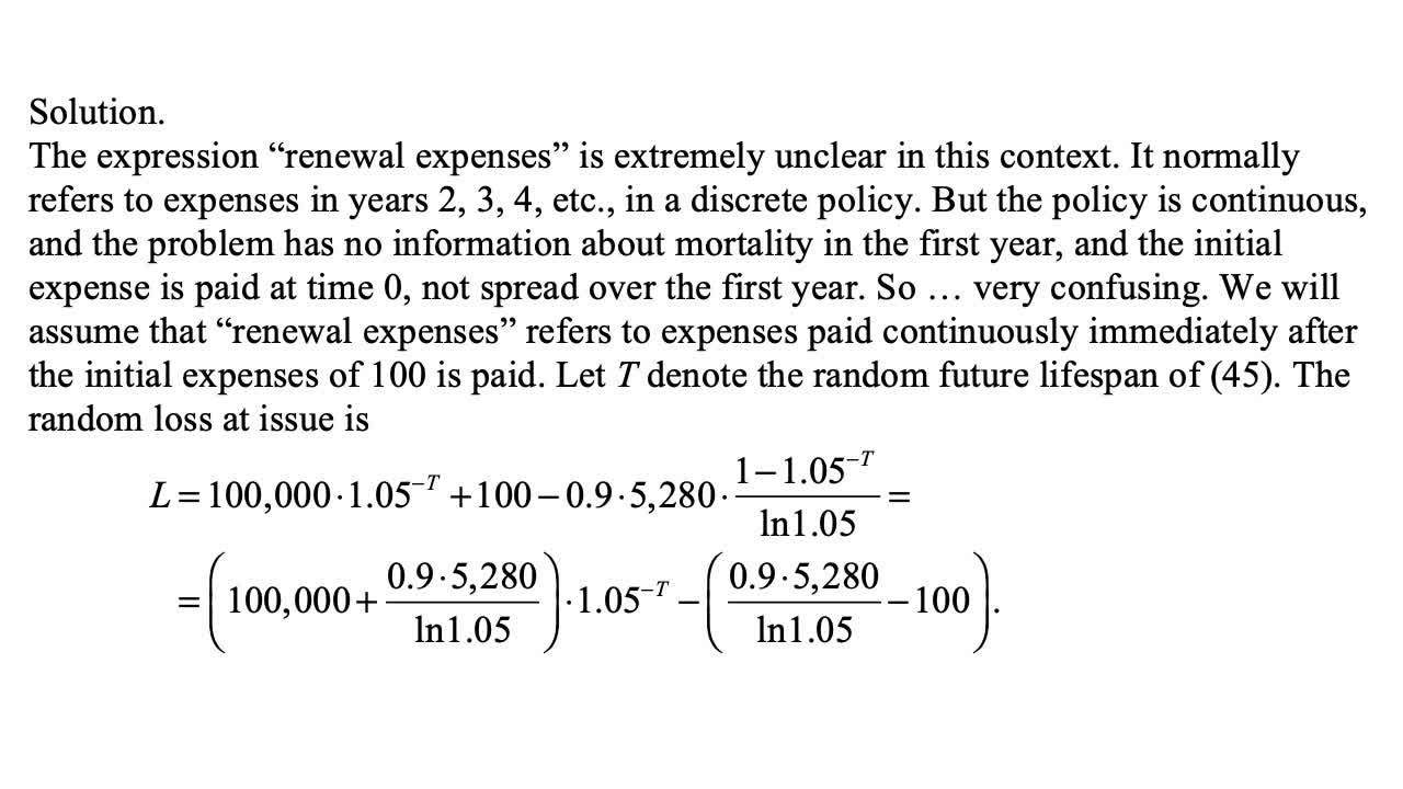 Exam LTAM exercise for December 21, 2021