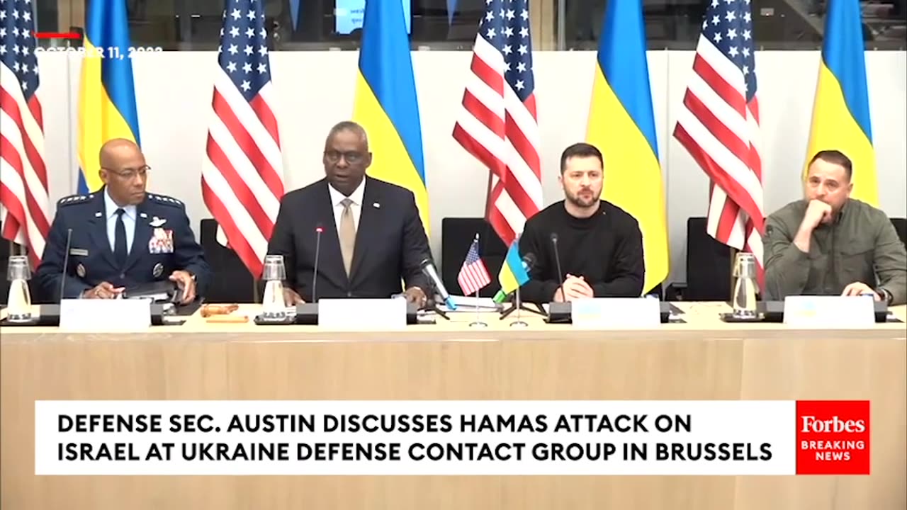 Defense Sec. Lloyd Austin To Ukraine Defense Contact Group- 'The U.S. Stands Firmly With Israel'