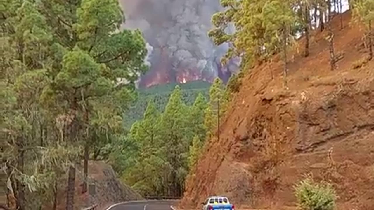 A wildfire is raging uncontrollably on the beautiful island of Tenerife in Spain.