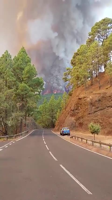 A wildfire is raging uncontrollably on the beautiful island of Tenerife in Spain.