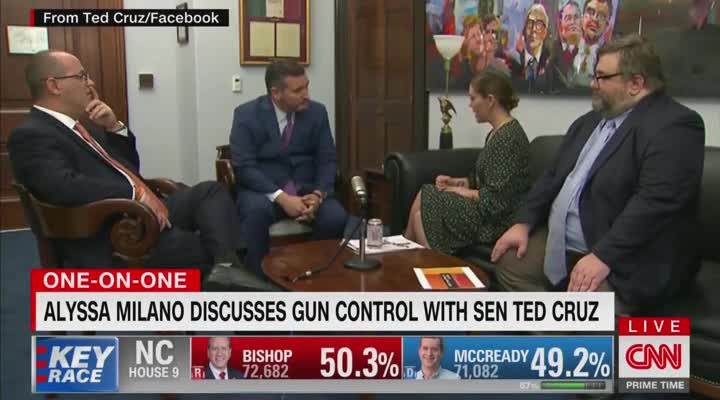 Alyssa Milano talks to Cuomo about debating Ted Cruz on guns