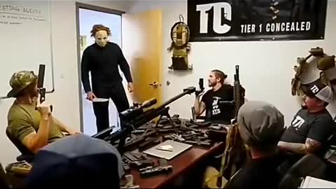 When you attack armed people with a knife