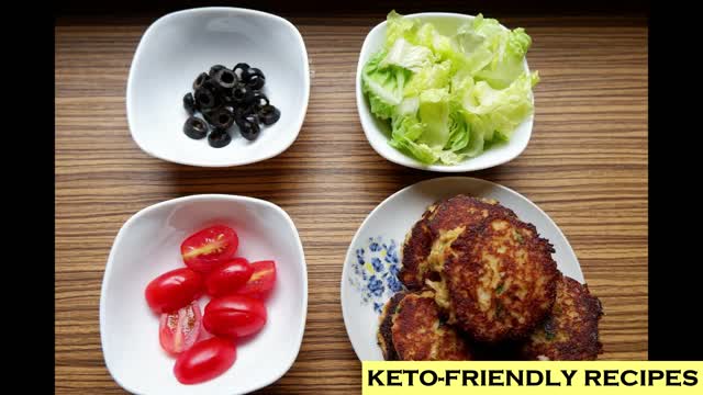 Keto Crab Cakes and Feta Cheese Salad