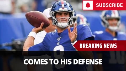 Giants Receiver Comes To Defense Of Daniel jones