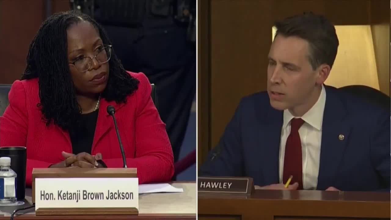 Sen. Hawley: "He was 18. These kids were eight. I don't see in which sense they're 'peers'."