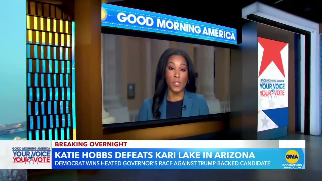 Democrat Katie Hobbs projected to win Arizona governor’s race l GMA