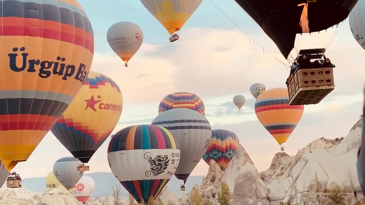 Vibrant Balloon Display at the Parking Lot: A Colorful Surprise!