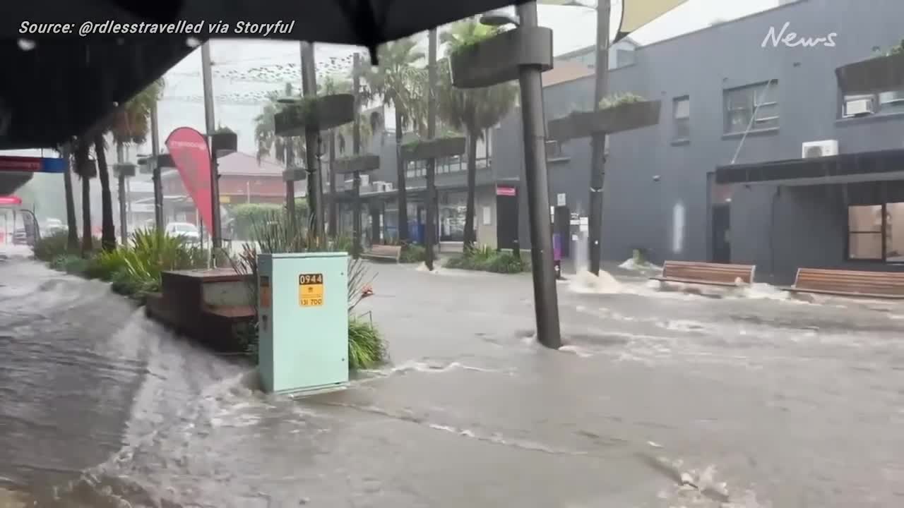 Severe thunderstorm brings flash flooding to Sydney