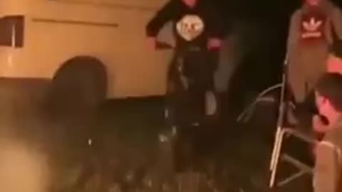 Boy tries to cross the fire and does not come out as expected!