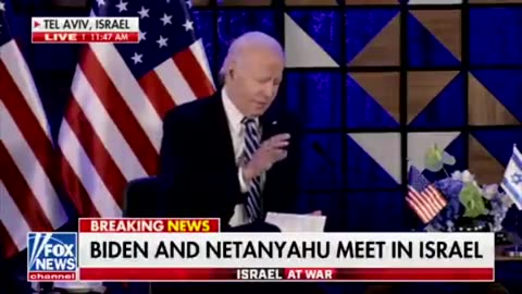 Biden is collapsing in this Israel meeting. He can’t even stay awake