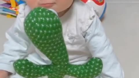 Funny Baby in funny world with funny toys