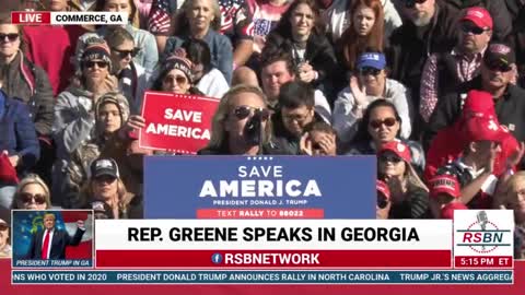 Rep. Marjorie Taylor Green speaks on Trump Rally in Georgia