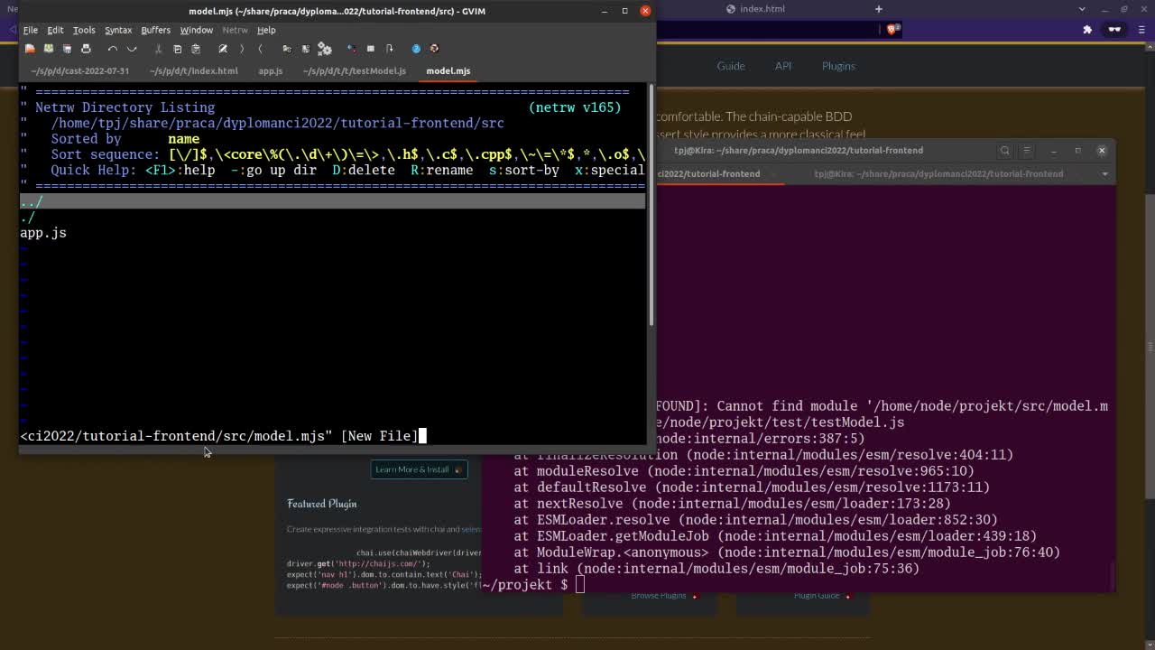 Frontend 3 - Model i testy