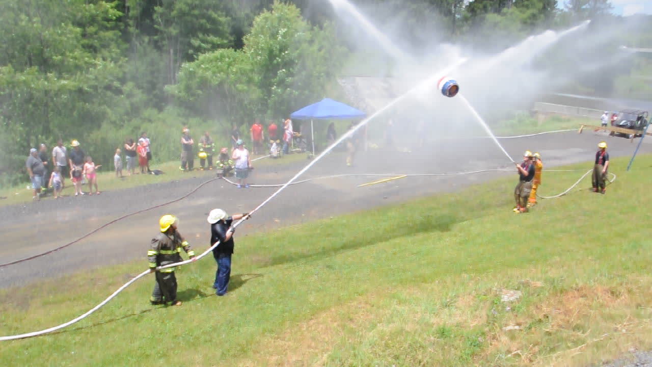 Fire Hose Fight. Thomas, West Virginia