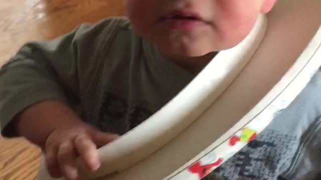 Toddler Somehow Gets Himself Stuck in Toilet Seat