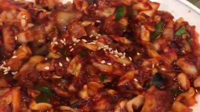 Korean food you must try - Spicy and sweet octopus bibimbap