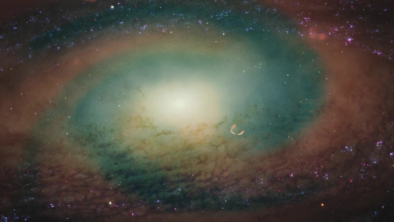 Overlapping spatial images abstract video