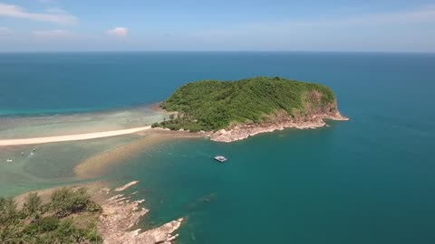 Tropical island near the seashore