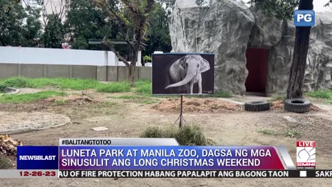 Luneta Park at Manila Zoo, dagsa ng mga sinusulit ang long Christmas weekend