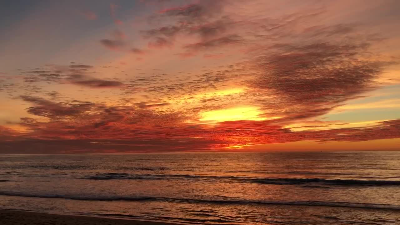 February 1 beach sunset