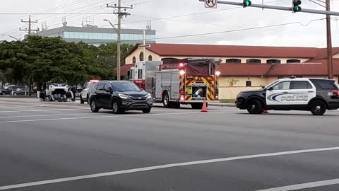 Car crashed and flipped in Cape Coral, FL (alternate angle)