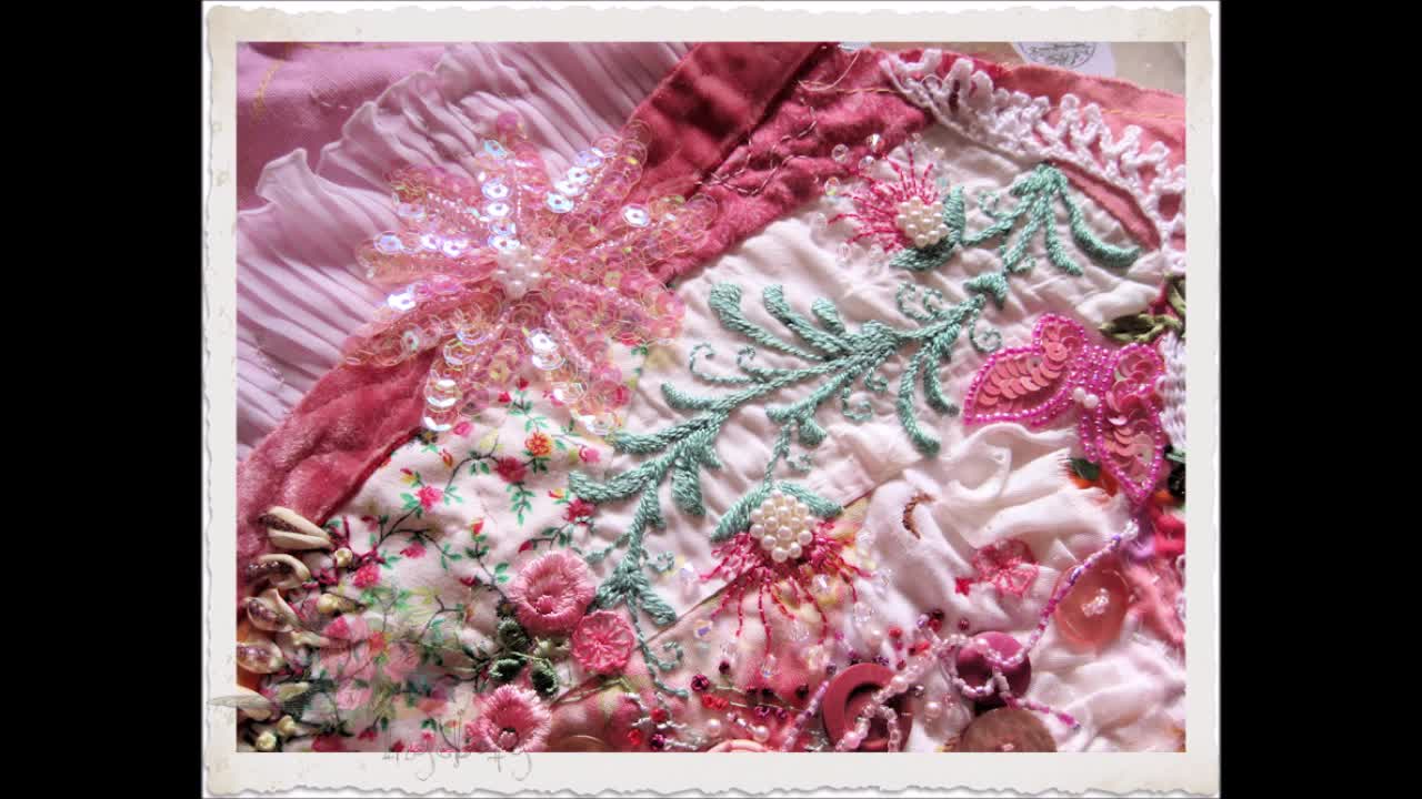 Crazy Quilting embroidery by Ingeborg van Zuiden