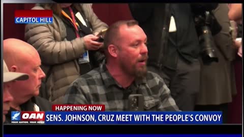 SENS. JOHNSON, CRUZ MEET WITH THE PEOPLE'S CONVOY 3/8/22 OAN