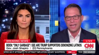 On CNN PA Governor Josh Shapiro responds to Biden’s comment calling Trump supporters garbage