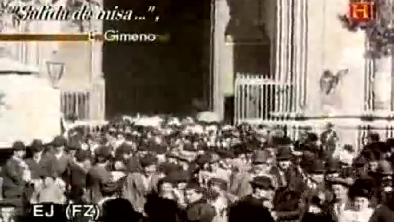 Salida de misa de doce del Pilar de Zaragoza (1897 Film) -- Directed By Eduardo Jimeno -- Full Movie