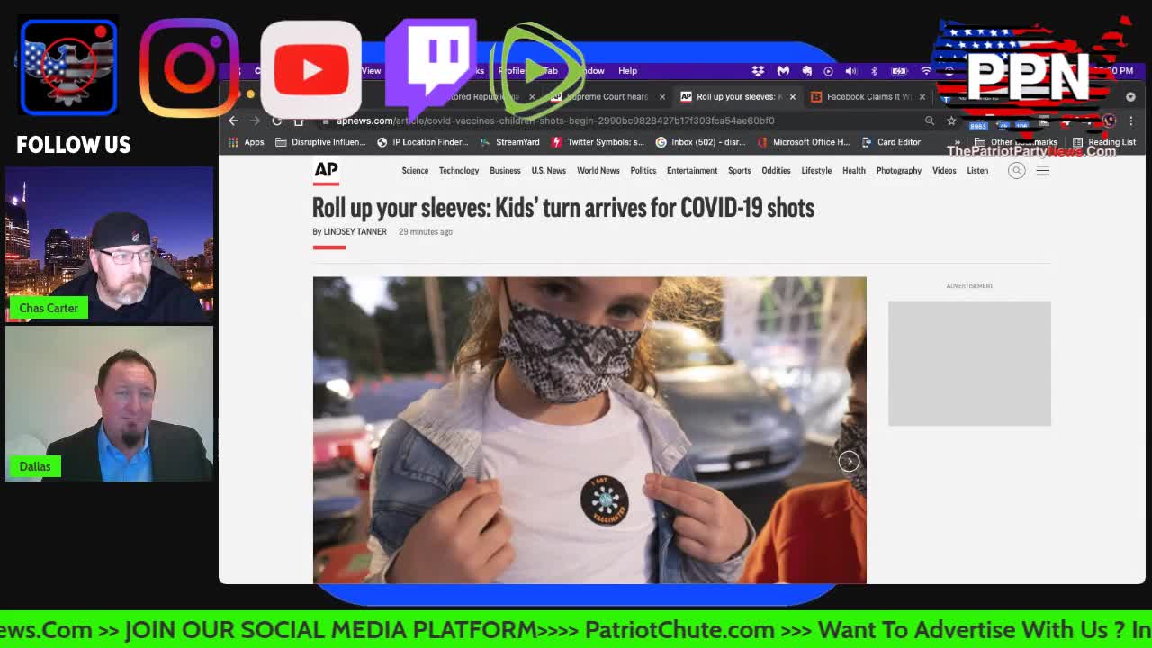 GET READY ! 11_03_21-PPN at 12pm_cst 1pm_est Also on Rumble, Twitch , Our Website & Patriotchute.