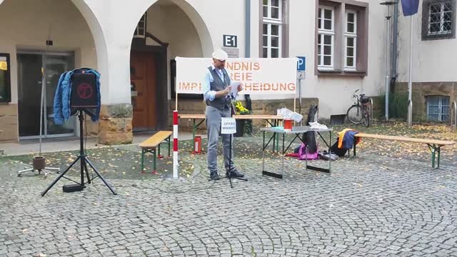 Halle Westf. Kundgebung -Bündnis Freie Impfentscheidung -Eindruck